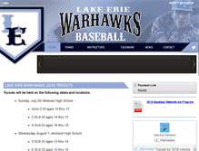 Tablet Screenshot of lakeeriewarhawks.com